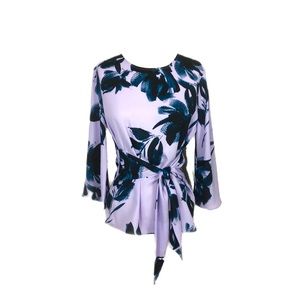 NWT floral blouse with waist tie